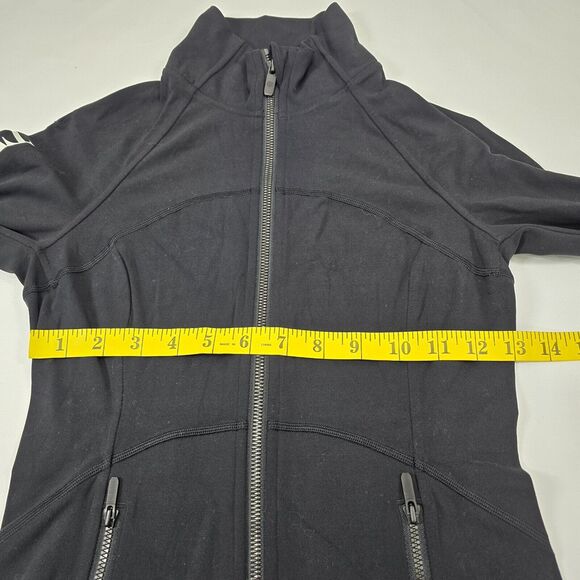 Lululemon Women's Contour Jacket Full Zip Black Size 4 Thumb Holes Pockets - Picture 9 of 11